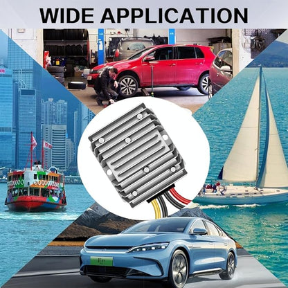 DC 36V/48V Step Down to 12V 20A 240W DC Converter Regulator Voltage Regulator, 12V Converter, IP67 Waterproof Power Supply Module Buck Transformer for Golf Cart Forklifts Car Truck Boat Vehicle