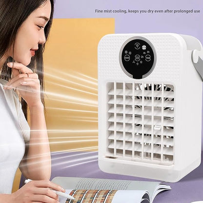 Marhynchus 4 in 1 Portable Air Conditioner, 700ML Evaporative Cooler with 3 Speeds 7 Colors Light 2-8h Timer for Room Office Car Camping