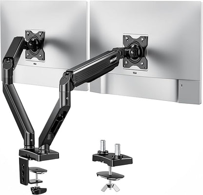 Acer Dual Monitor Arm, Computer Desk Arm with VESA Mounts for 17–32″ Screens, Fully Adjustable Gas Spring Monitor Stand, C-Clamp and Grommet Mounting Base, Fits 4.4 to 19.8lbs Computer Monitors