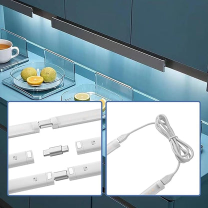 THLIFURE LED Cabinet Lights Bar with Motion Sensor, Dimmable Brightness and Color, Wireless Remote, Ultra Thin Strips Lighting Magnetic Mounting for Kitchen,Bookshelf,Closet 3Pack
