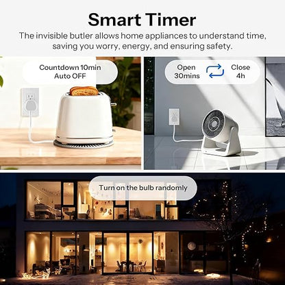 SONOFF Matter Smart Plug S41s, 15A 1800W Max, Remote & Voice Control via Alexa/Google Home, ETL Certified, Timer Outlet, Matter-Compatible with Alexa, SmartThings, Google, and HomeKit (4-Pack)