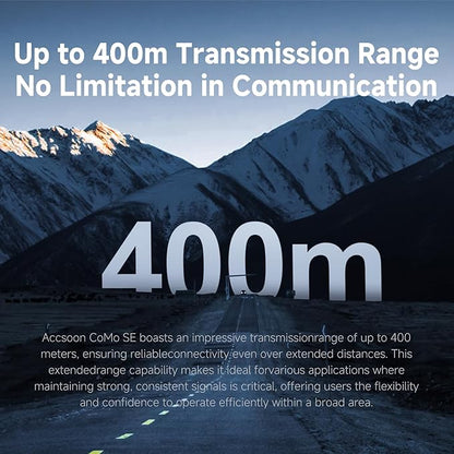 Accsoon Como SE Wireless Headset Intercom System 5-Person Full Duplex 1312ft Team Communication Group Talk, 30+Hour Battery Life