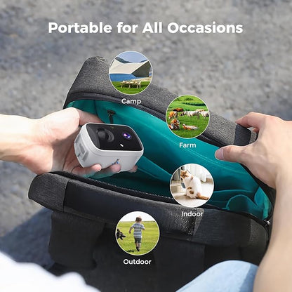 Hiseeu Solar Camera Security Outdoor, 3 Pack 100% Wireless 3K 4MP Surveillance Indoor WiFi Smart Cameras for Home Security Outside, PIR/AI Motion Detection, Waterproof, Color Night Vision, 2-Way Audio