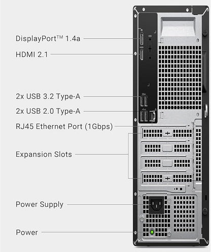 Dell Pro Slim QCS1250 Business Desktop, New OptiPlex Version, Intel Core i7-14700(20 Core, 28 Threads), 32GB DDR5 RAM, 1TB PCIe SSD, Ultra-Quiet Design, Dual 4K Monitor Support, USB-C, Windows 11