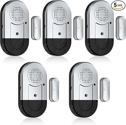 Sanjie Door Window Alarms - 5 Pack,125dB,Volume Control,Window Door Open Alarm Sensors for Kids Safety/Dementia/Pool,Wireless Sensors Keep Your Home Security,Easy to Install,Long Battery Life