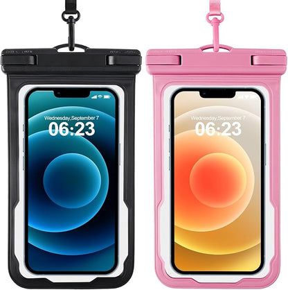 Waterproof Phone Pouch for Cruise Essentials 2025, Beach Vacation Essentials Cruise Ship Essentials Must Haves for Travel, Dry Bag Case for iPhone 16 15 14 13 12 Plus Pro Max Galaxy Pixel 2 Pack