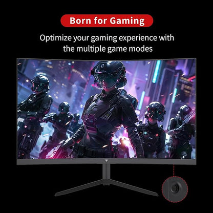 KTC 24 Inch 1500R Curved Gaming Monitor,180Hz 1ms FHD 1080p VA Monitor, Adaptive Sync, 110% sRGB, HDR Support, DisPlayPort/HDMI,Tilt, VESA for Gaming Home Office Business PS5 PC Monitors
