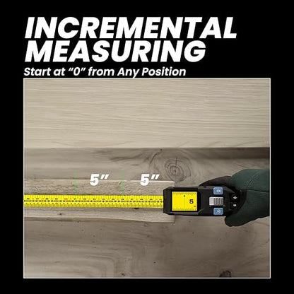 ACEGMET DTX10 Digital Tape Measure - Laser Measurement Tool & Auto Lock Tape with Instant Digital Readout, Green Aligning Laser & Incremental Measurement