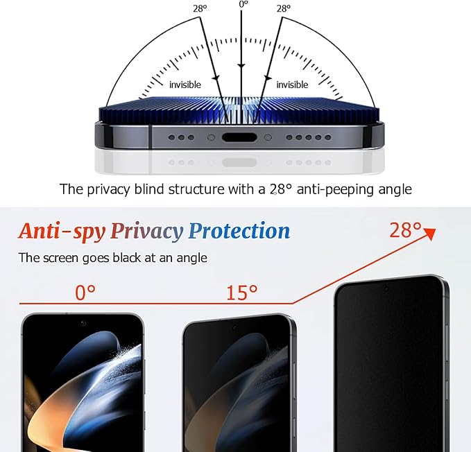 2 Pack Galaxy S22/S23 Matte Anti spy Privacy Screen Protector, 9H Tempered Glass,Anti-Glare Anti-Scratch, Smooth and Responsive Absolute, No Bubbles, High Definition Clear, With Installation Frame