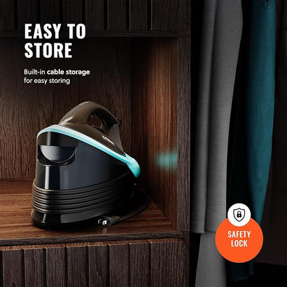 Pursteam Steam Station Max Ceramic Soleplate Steam Iron for Clothes 1500W, 50.7oz Removable Water Tank, Fast Heat Up Self-Clean, Auto Shut-Off, Professional Iron Steamer for Ironing