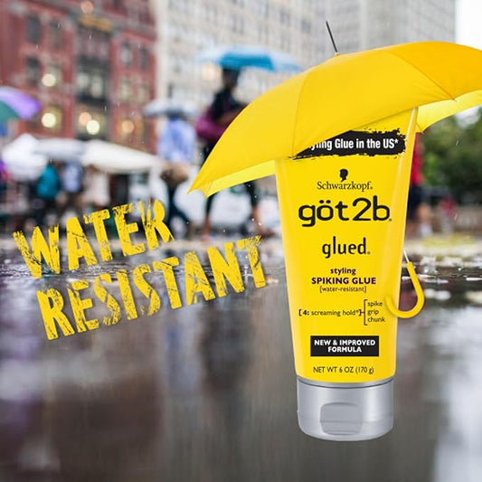 Got2B Glued Styling Spiking Hair Gel 2 - 6 oz tubes + 1 Travel 1.25 oz tube