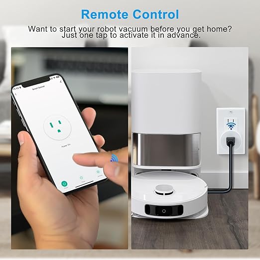 WiFi Smart Outlet Plug with Remote,GreenCycle 3 Electric Smart Plug with Remote,Compatible with Alexa and Google Home via Tuya,15A/1500W，Remote Control from Anywhere,TUV FCC List(2.4G)