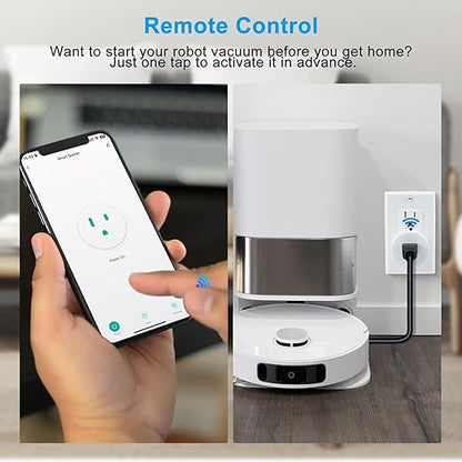 WiFi Smart Outlet Plug with Remote,GreenCycle 3 Electric Smart Plug with Remote,Compatible with Alexa and Google Home via Tuya,15A/1500W，Remote Control from Anywhere,TUV FCC List(2.4G)