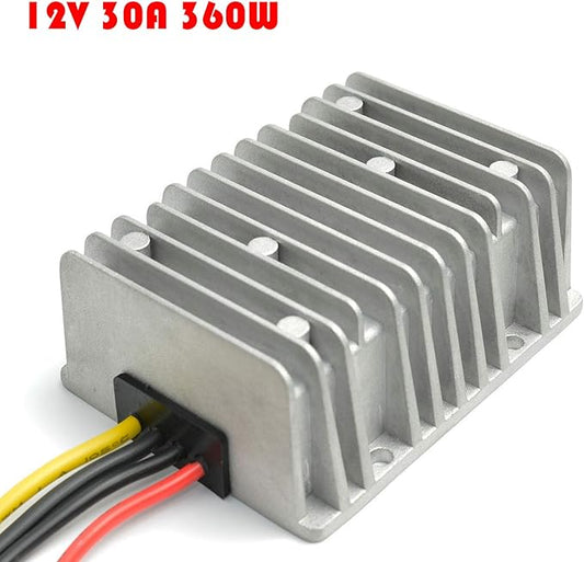 MGGi DC Converter Regulator 36V 48V Step Down to 12V 30A 360W, Waterproof Big-Size Voltage Reducer, High-Power Power Supply Module Buck Transformer, for Golf Cart, forklifts, Car