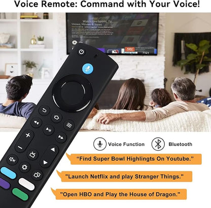 Replacement All Fire Smart TV Remote(Insignia, Toshiba, Onmi, Pioneer), Compatible for Fire Stick/Cube Remote(4K, 1st, 2nd, 3rd Gen, Life) with Voice