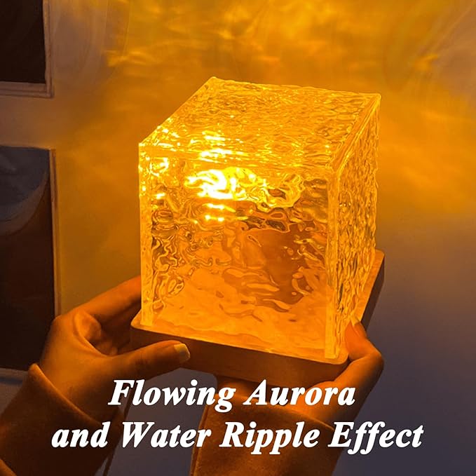 citosisk Aurora Borealis Night Light Projector, Aurora Dreamscape Projector, Magical Northern Lights for Your Room, 3/16 Colors Ambient Dynamic Wave Cube Lamp with Remote (16 Colors Plug-in, Plastic)
