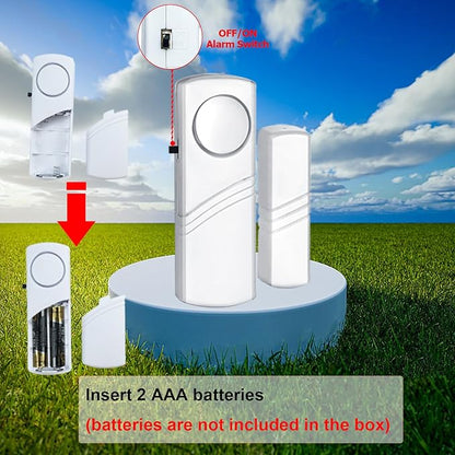 Security Door Window Alarm, Wireless Sensor Door Window Burglar Alarm, Door Alarms for Kids Safety, Easy Installation Doorbell Alarms for Office House Window Pool (8 Pack)
