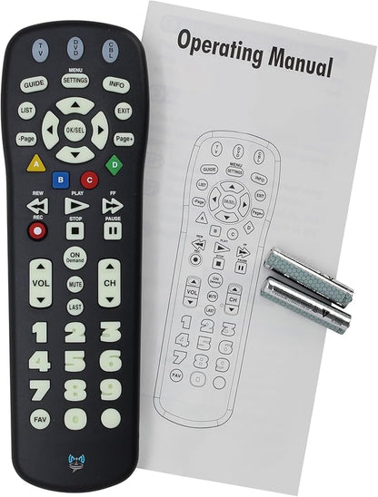 SatelliteSale TV Remote Control UR3-SR3S Big Button Remote Control Replacement for Spectrum Set-top Cable Boxes