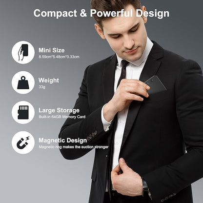 AI Voice Recorder,64GB Note Voice Recorder with Transcribe,Mind Mapping & AI Summary,Digital Voice Recorder with App,Audio Recorder for Lectures,Phone Calls,Meetings,Interviews Etc，Black