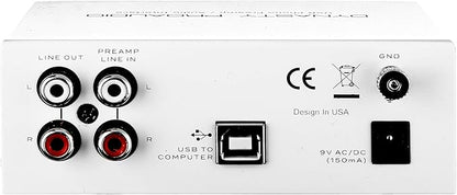 DYNASTY PROAUDIO UA2D USB Phono Preamp for Turntable, Preamp with RIAA Equalized Low Noise Moving Magnet A/D Converter (Power Adaptor & USB Cable Included)