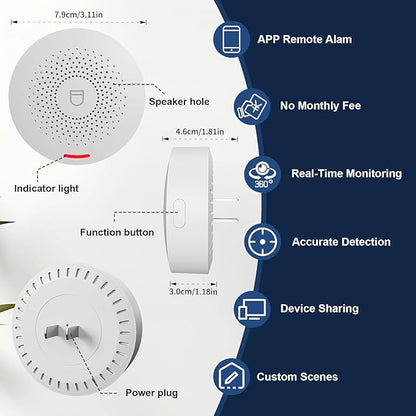 150W Wireless Security System for House, WiFi Door/Window Sensors Alarm System kit, Motion Detectors with Instant App Alerts NO Monthly Fees