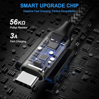 etguuds USB A to USB C Cable 6ft, 2-Pack, 3A Fast Charging Type C Charger Cord for iPhone 17 16 15 Pro Max 16e 17 Air, Samsung Galaxy S25 S24 S23 S22 S21 S20 A17 A16 A56 A55 Flip Fold, Gray