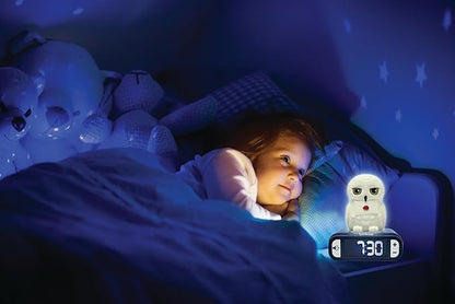 LEXiBOOK, Hedwig, Hedwig Nightlight Alarm Clock, Sounds and Melodies, Backlit LCD Screen, Luminous, Snooze, RL800HP1