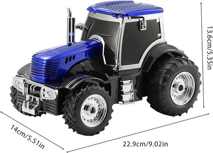 Tractor Head Bluetooth Speaker – unique Bluetooth car speaker with HD stereo, TWS pairing, LED party lights, portable wireless outdoor speaker, car model decoration, and a great gift for men(Blue)