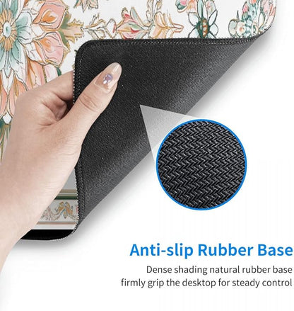 CANFLASHION Desk Pad,Office Desk Mat 31.5"×11.8" Large Gaming Mouse Pad,Durable Extended Computer Mouse Pad,Waterproof Thick Big Mouse Pads with Non-Slip Rubber Base Office Home Romantic Floral Rug
