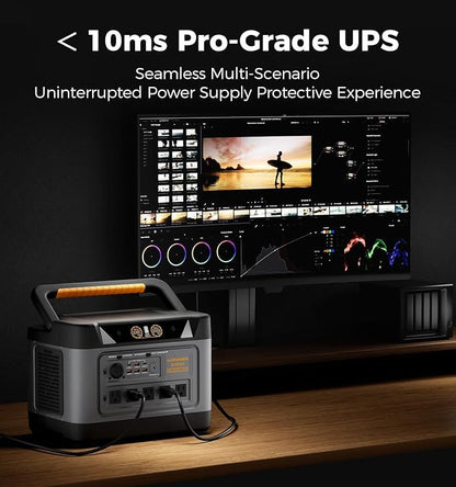 UDPOWER S1200 1190Wh Portable Power Station(Solar Panel Option) | 1200W (1800W Surge) Pure Sine Wave AC + Max 400W Solar Input | UPS Backup for Home, RV & Emergencies