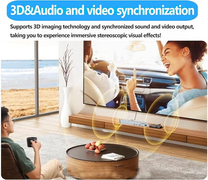 SGRAPID HDMI Splitter 1×8 8K HDMI2.1 Splitter 1 in 8 Out Distributor Affordable Multi-Monitor 8K@60Hz Full Ultra-HD with EDID RS232 Supports HDR HDPC2.2 3D Imaging 48Gbps Cascade DLP LCD HDTV DVD etc