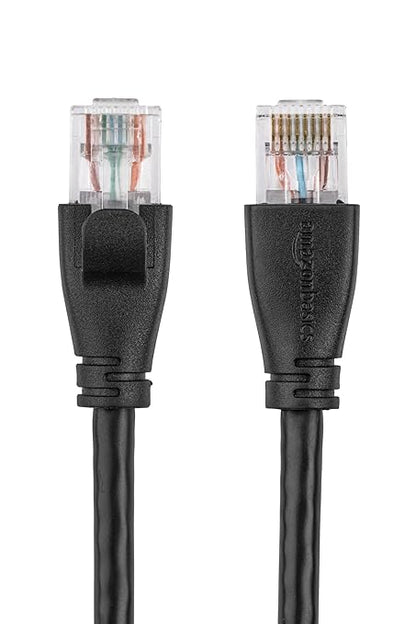 Amazon Basics RJ45 Cat-6 Ethernet Patch Cable - 10 feet (3 m), 6 pack of 24, 144 count total, black