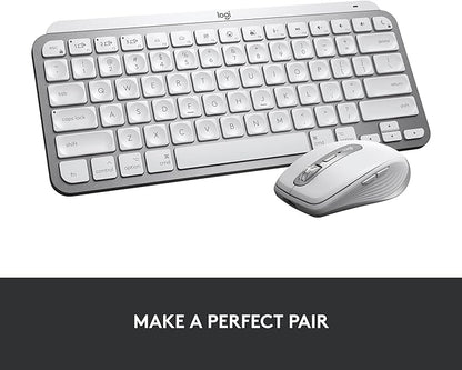 Logitech MX Keys Mini for Mac Minimalist Wireless Keyboard, Compact, Bluetooth, Backlit Keys, USB-C, Tactile Typing, Compatible with MacBook Pro,MacBook Air,iMac,iPad - Pale Grey