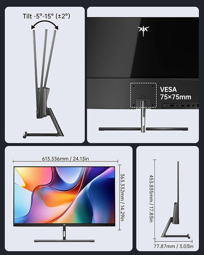 KTC 27 Inch 5K Monitor, 5120 x 2880 5K2K Monitor with 65W Type-C Port, Dual Mode Computer Monitors Compatible with Mac mini, IPS Panel, HDR 400, 217 PPI, 135% sRGB, HDMI DisplayPort, Tilt, H27P3