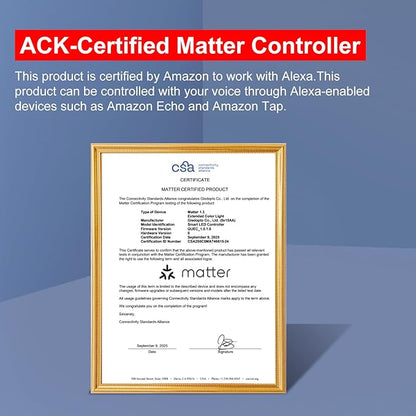 GLEDOPTO Alexa Connect Kit Matter LED Strip Light Controller RGBCCT PWM Dimming Work with Matter Echo Device Zero Touch Pairing Easy Wiring for RGBCCT Analog Strip Light (Matter Hub Require)