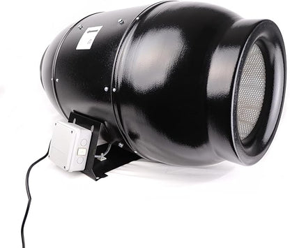 VENTS-US TT Silent M 315 Inline Duct Fan For High Static Pressure Application Up to 1050 CFM - UV Resistant, Sound Absorbing Casing, (12-3/8” Duct Diameter)