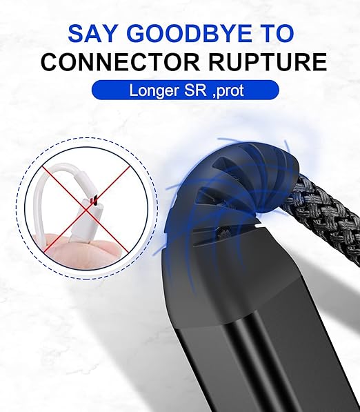 sweguard 20ft USB 2.0 USB-A to USB-B Cable - High Speed Nylon Braided Scanner/Printer Cord for HP, Canon, Dell, Epson, Brother, Lexmark, Xerox, Samsung & More - Black
