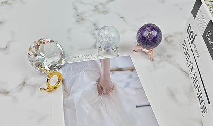 OmyLens 9Pcs Crystal Ball Stand for Display Crystal Glass and Natural Rocks, Sphere Display Holder, for 50mm-100mm Sphere or Stone
