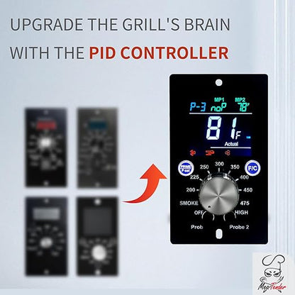 Universal PID Enhanced Grill Temperature Control Panel Replacement for Pit Boss, Traeger, Z Grills and Smokers Models