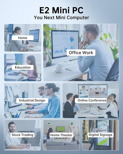 KAMRUI Essenx E2 Mini PC, 16GB RAM 1TB SSD Mini Computers,12th Alder Lake N95 (Beat N100, up to 3.4GHz) Micro PC, HDMI+DP1.4 Dual 4K UHD Small PC,Gigabit Ethernet,WiFi,BT,Home/Office Mini Desktop pc
