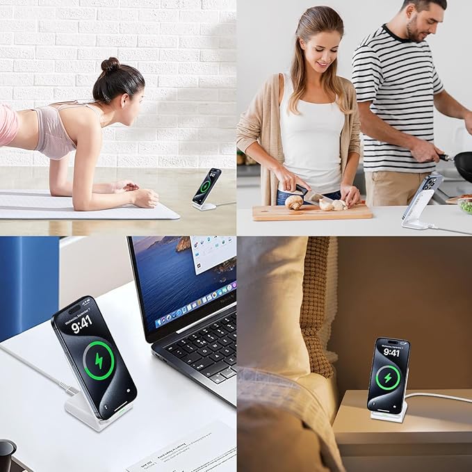 Pixel Fast Wireless Charger, 15W Wireless Charging Stand for Google Pixel 9a 9 Pro XL 8a 8 Pro 7a 7 Pro 6 Pro, Android Phone Wireless Charger Stand for Samsung Galaxy S25 Ultra S24 S23, iPhone 16 15