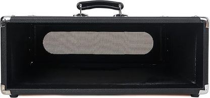 Sound Town Vintage 3U Amp Rack Case, 12.5" Depth with Rubber Feet, Dust Cover, Kickstand, Black (STVRC-3BK)