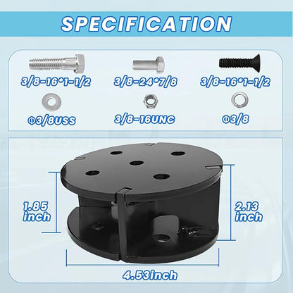 FLOVENTIS 2" Angled Air Helper Spring Spacer, Heavy-Duty Steel Compatible with Ford F150/F250/F350, Chevy, GMC, Ram, Toyota Air Springs Lift Spacer (7X1273)