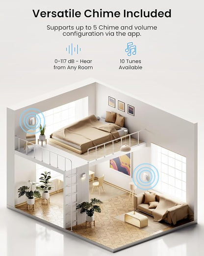 REOLINK Video Doorbell WiFi Camera - Wired 2K Outdoor, 5G&2.4G WiFi, 4:3 Wide View Angle, Smart Detection, Local Storage, No Subscription Front Door Home Security, Customized Chime V2