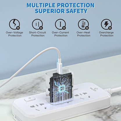 [Apple Qi2.2 Certified]Magnetic Wireless Charger, 10FT 25W iPhone Magsafe Charger Fast Phone Charging Pad Wireless Magnetic Braid Cable Charge for iPhone 17/17 Pro/17 Pro Max/Air/16 ProMax/15/14/13/12