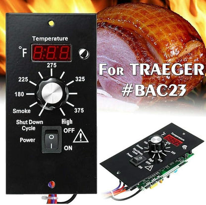 Digital Thermostat Controller, LED Display Temperature Control Panel Barbecue Grill Replacement Part, Replacement Thermostat Kit Parts Digital Pro Controller for All Traeger