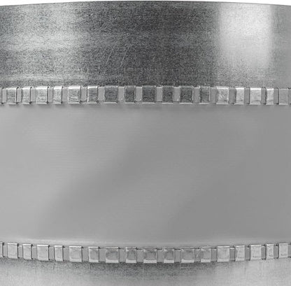 Repa Market 8" Inch Flexible Vibration And Noise Reducing Coupler - Female Fit Duct Connector – Galvanized Steel Coupling for Joining Two Male Duct Fittings – HVAC Ventilation Inline Joint