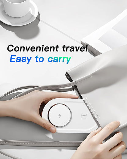 Upgraded 3 in 1 Wireless Charging Station for Apple Devices, Faster Mag-Safe Charger Stand, Magnetic Charger Station for iPhone 17/16/15/14/13/12 Series & AirPods Pro & Apple Watch Series (White)