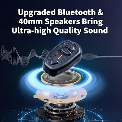 BIKECOMM Salut Motorcycle Helmet Speakers Intercom – 1000M Range Wireless Speakers - Helmet Communication System, IP67, Black