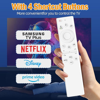 for Samsung tv Remote Solar Voice Replacement for Samsung Frame TV Remote BN59-01391A Compatible with Samsung Remote Control for Samsung Smart TVs Crystal QLED HD 4K 8K, White
